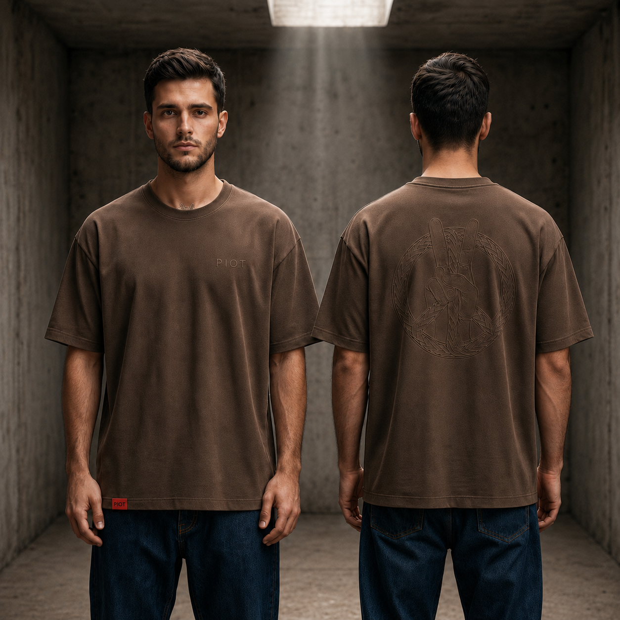 PIOT BOLD MOCHA oversized T-shirt preview